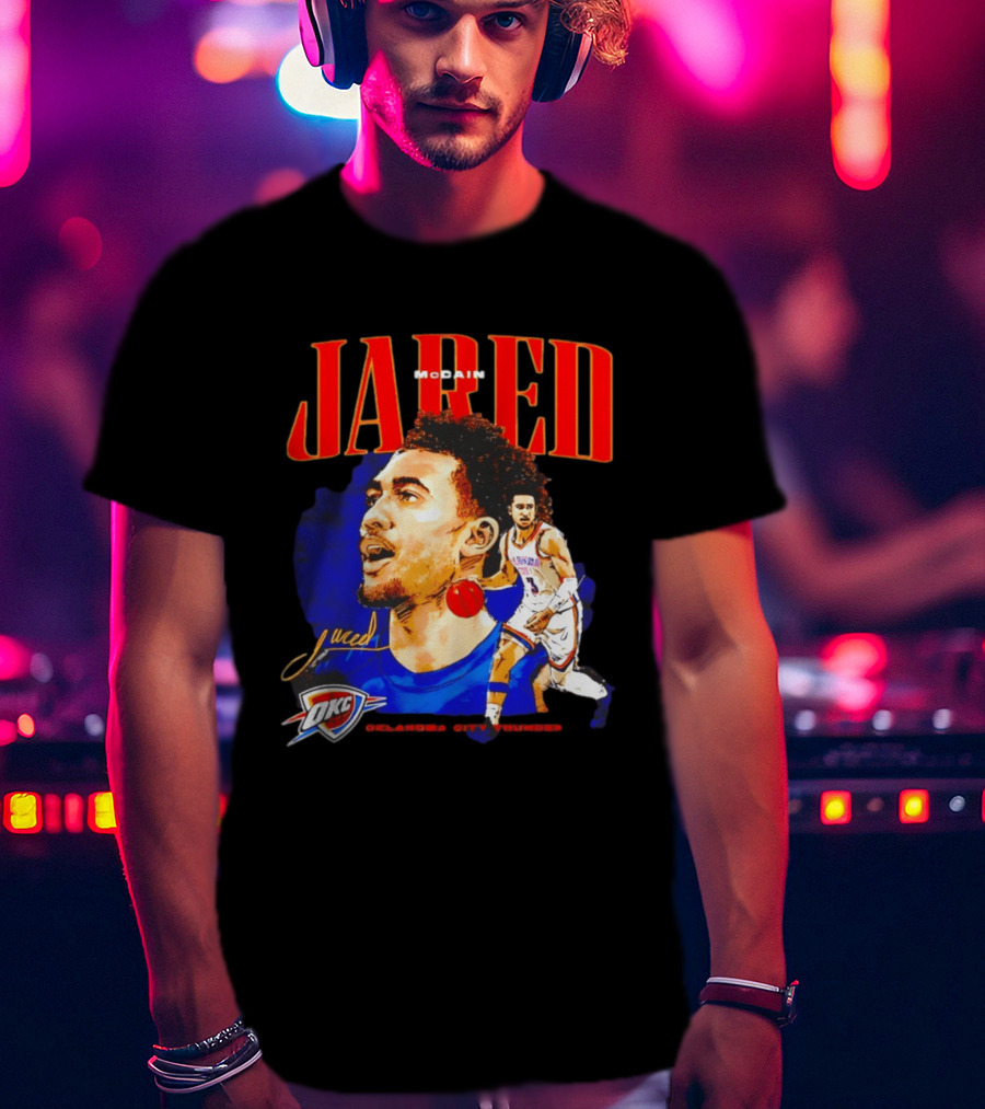 Jared McCain Oklahoma City Thunder NBA Basketball OKC Player T-Shirt