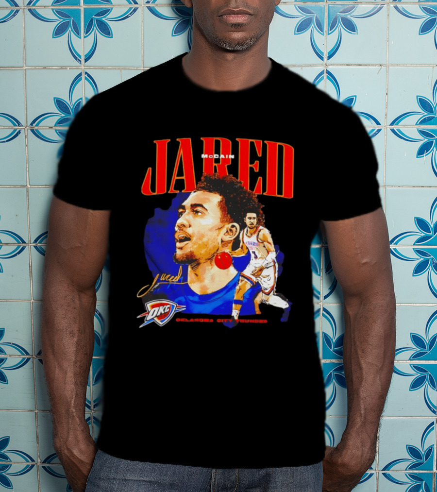 Jared McCain Oklahoma City Thunder NBA Basketball OKC Player T-Shirt