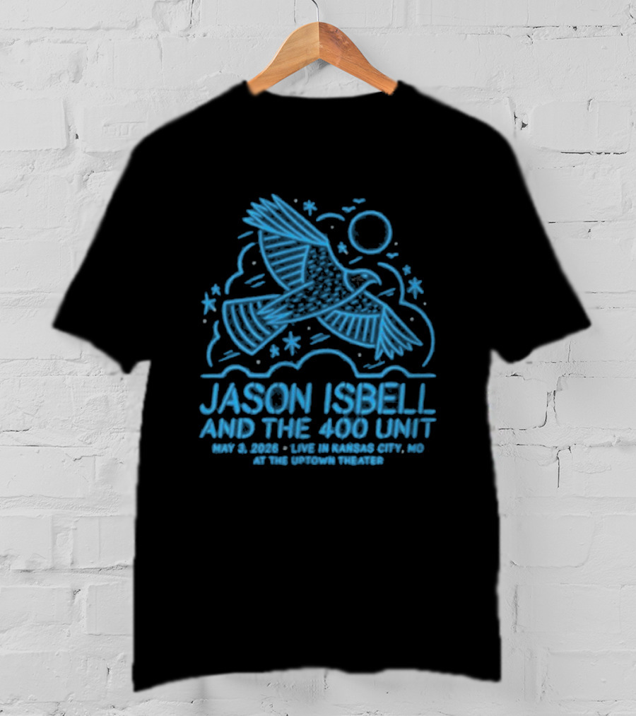 Jason Isbell And The 400 Unit Live May 3 2026 Starlight Theatre Kansas City MO Bird T-Shirt