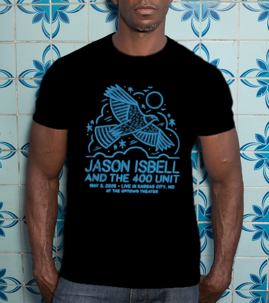 Jason Isbell And The 400 Unit Live May 3 2026 Starlight Theatre Kansas City MO Bird T-Shirt