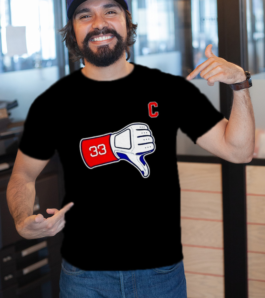 Jason Varitek Iconic 33 Thumbs Down Gesture Red Sox Symbol C T-Shirt