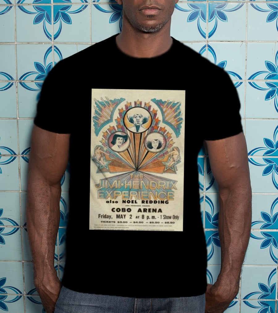 The Jimi Hendrix Experience Concert May 2 Cobo Arena With Noel Redding T-Shirt