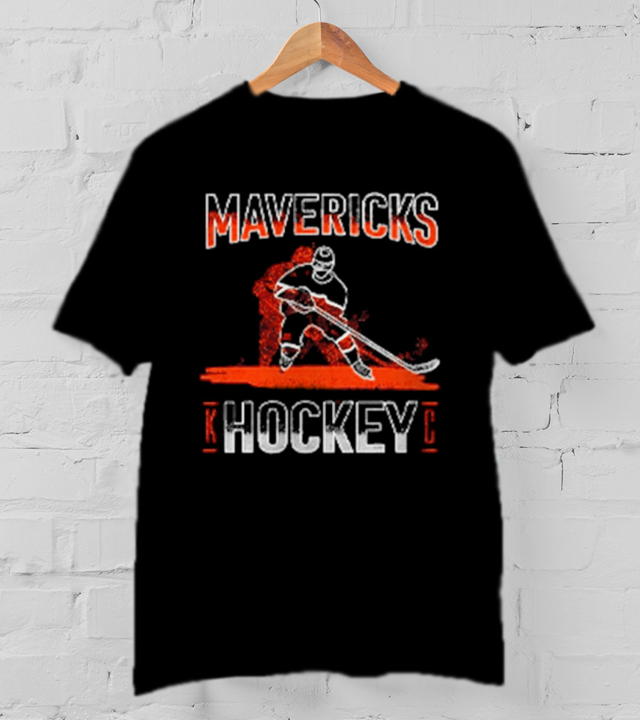 Mavericks Hockey Player Icon With Red And White T-Shirt