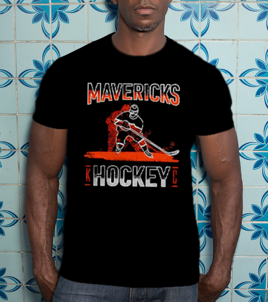 Mavericks Hockey Player Icon With Red And White T-Shirt
