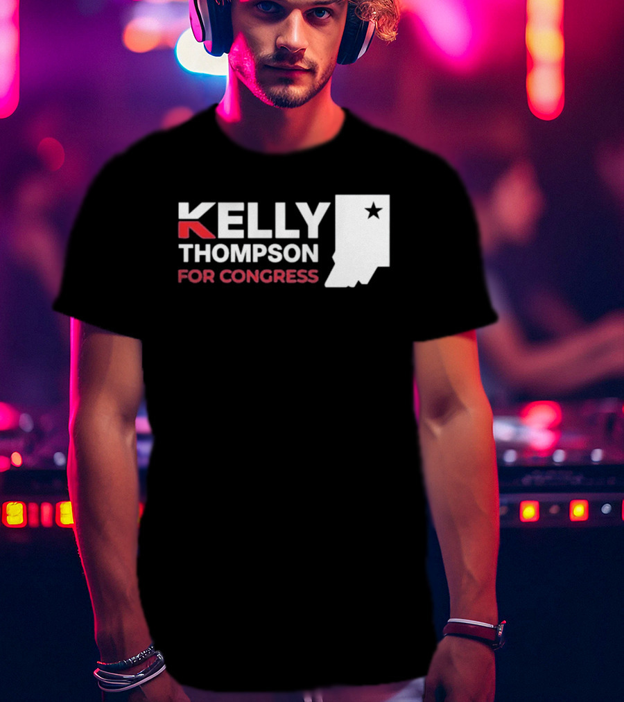 Kelly Thompson For Congress Indiana Star Icon Representation T-Shirt