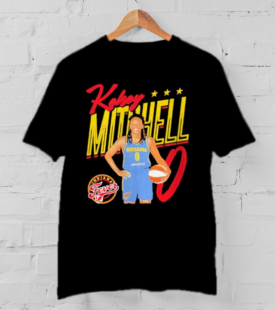 Kelsey Mitchell Indiana Fever Basketball Player Pose Salesforce T-Shirt