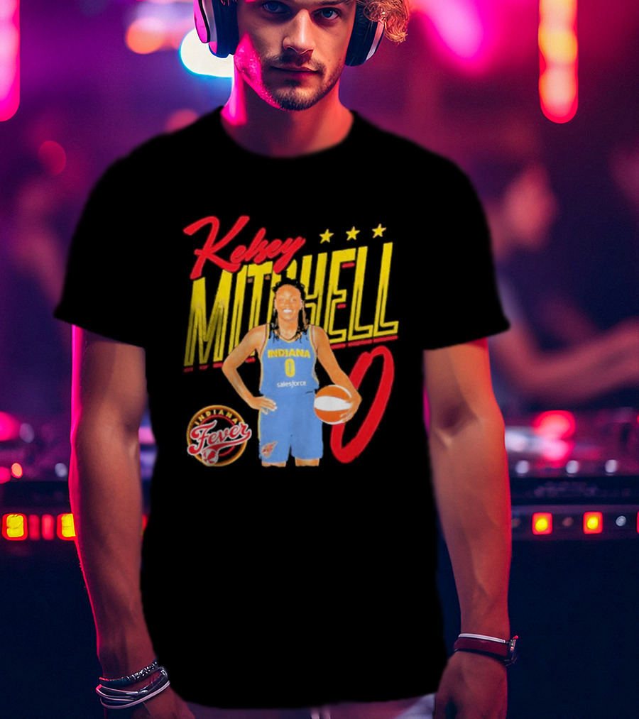 Kelsey Mitchell Indiana Fever Basketball Player Pose Salesforce T-Shirt