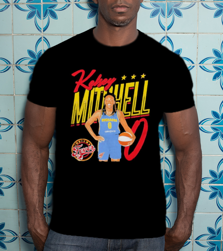 Kelsey Mitchell Indiana Fever Basketball Player Pose Salesforce T-Shirt