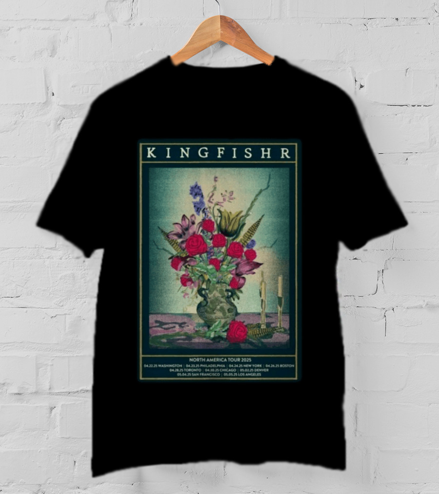 Kingfishr North America Tour 2025 May 2 Denver Floral T-Shirt