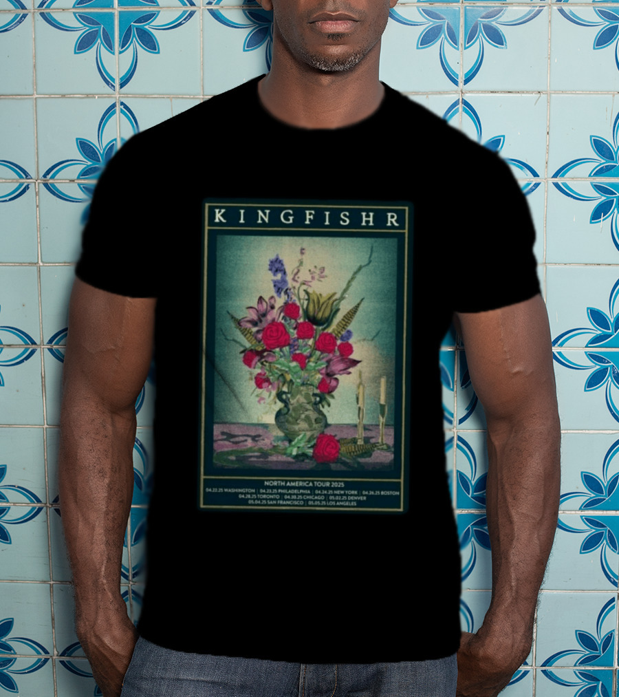 Kingfishr North America Tour 2025 May 2 Denver Floral T-Shirt