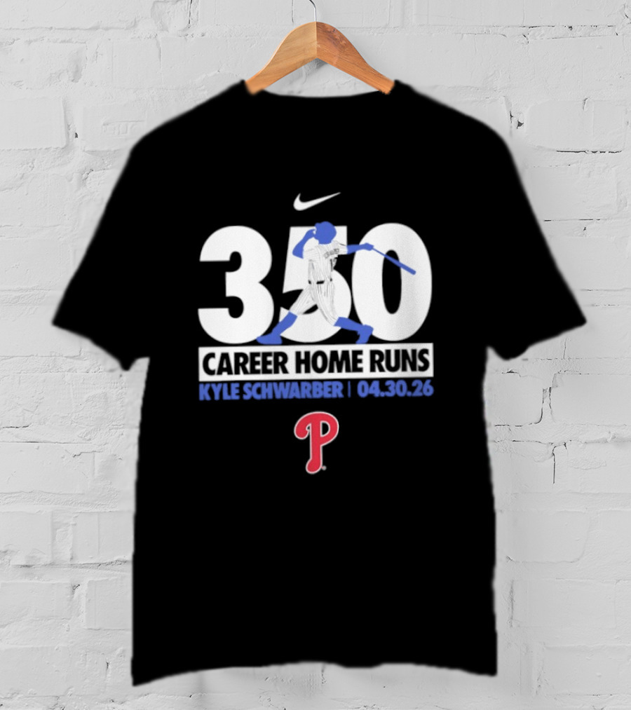 Kyle Schwarber Philadelphia Phillies 350 Career Home Runs 04.30.26 Nike T-Shirt