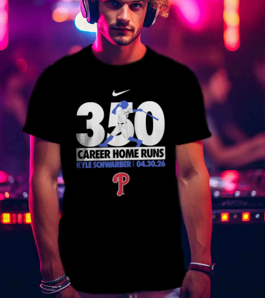 Kyle Schwarber Philadelphia Phillies 350 Career Home Runs 04.30.26 Nike T-Shirt