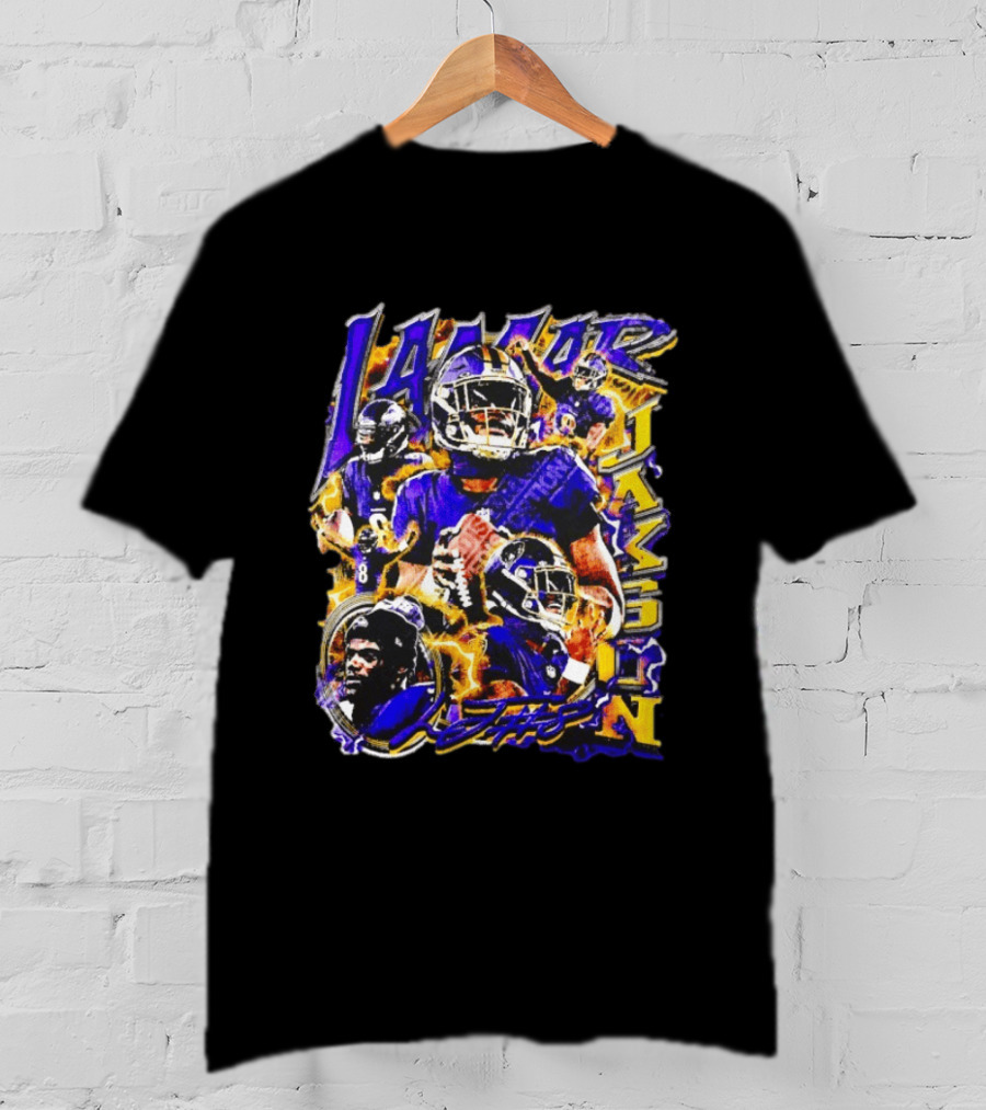 Lamar Jackson Baltimore Ravens Football Sports Star T-Shirt