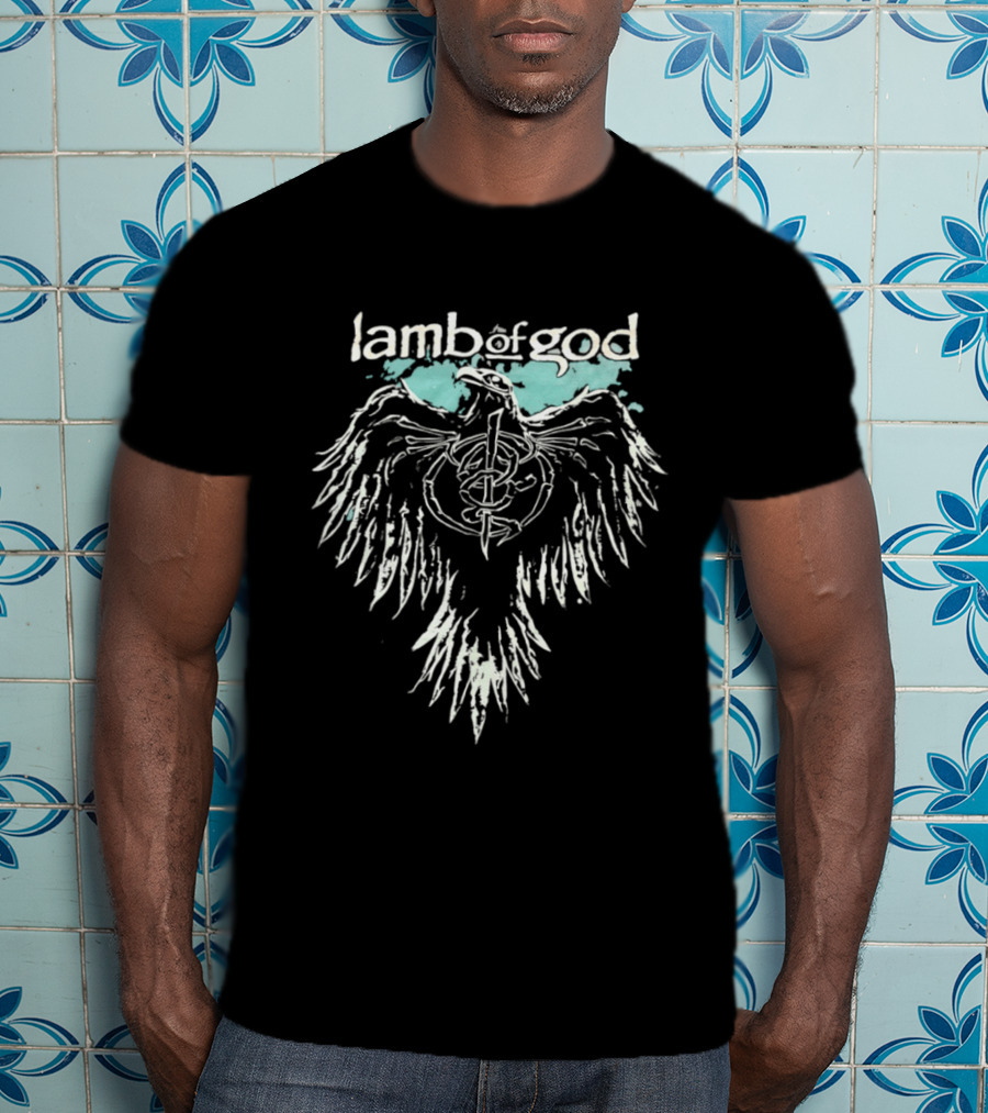 Lamb Of God Phoenix Wings Symbol With Watercolor Accent T-Shirt