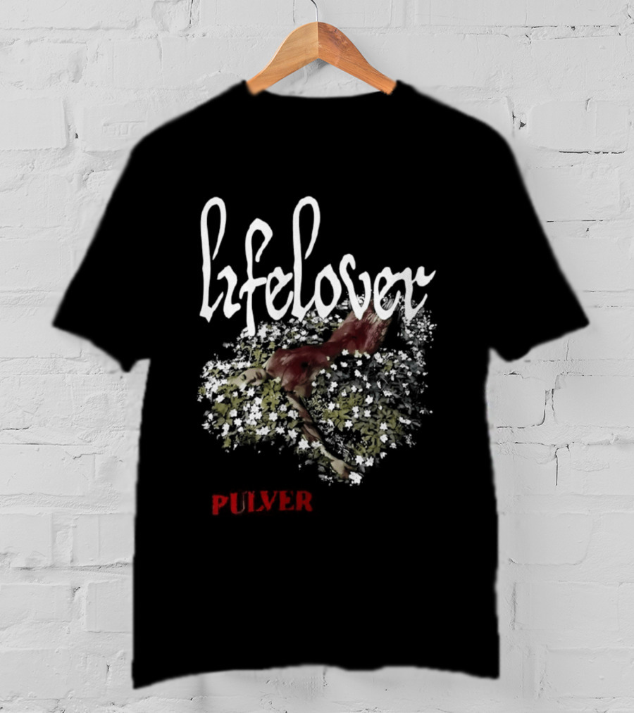 Lifelover Pulver Band Cover Album Red Abstract Splatter T-Shirt