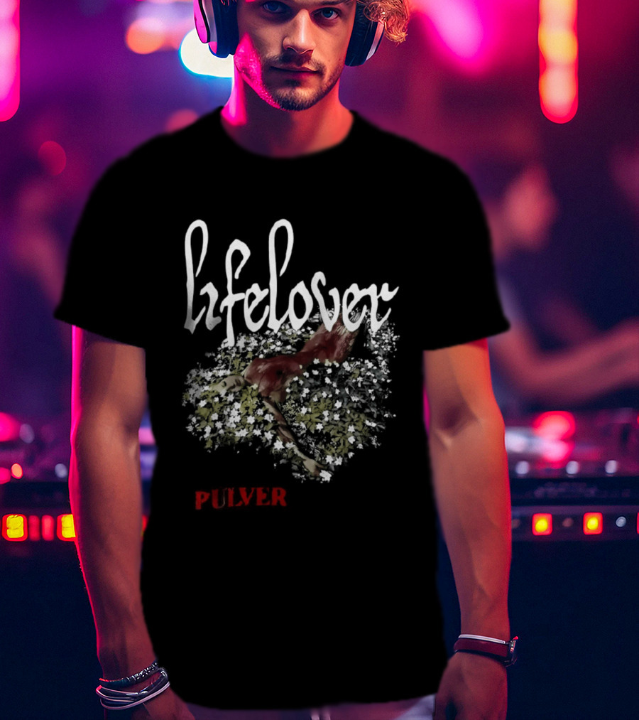 Lifelover Pulver Band Cover Album Red Abstract Splatter T-Shirt