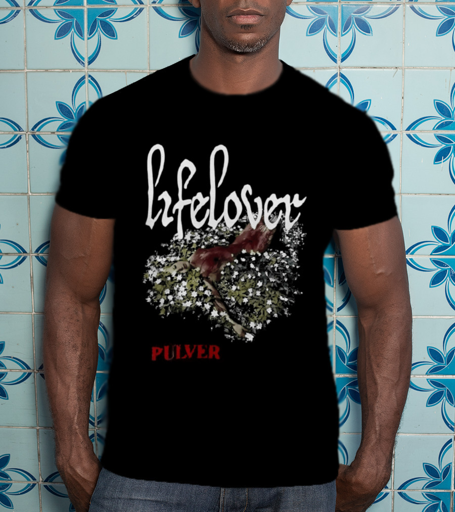 Lifelover Pulver Band Cover Album Red Abstract Splatter T-Shirt