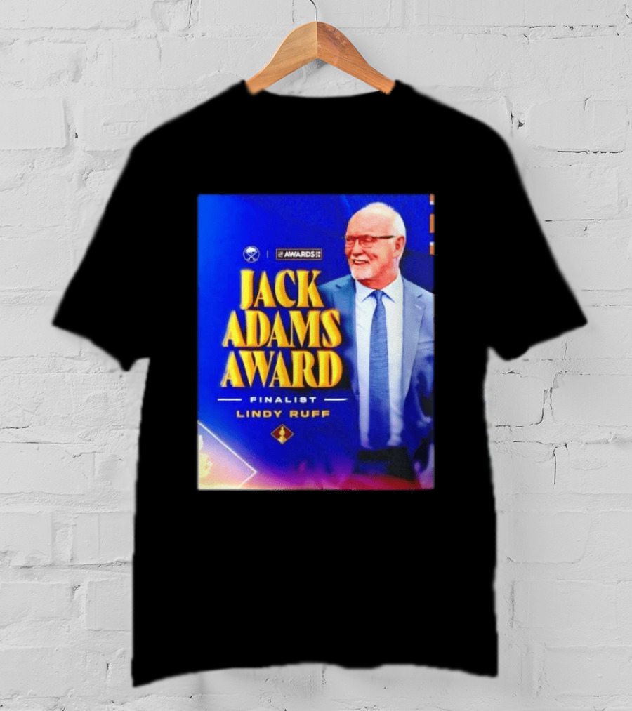 Lindy Ruff Jack Adams Award Finalist NHL Coach Recognition T-Shirt