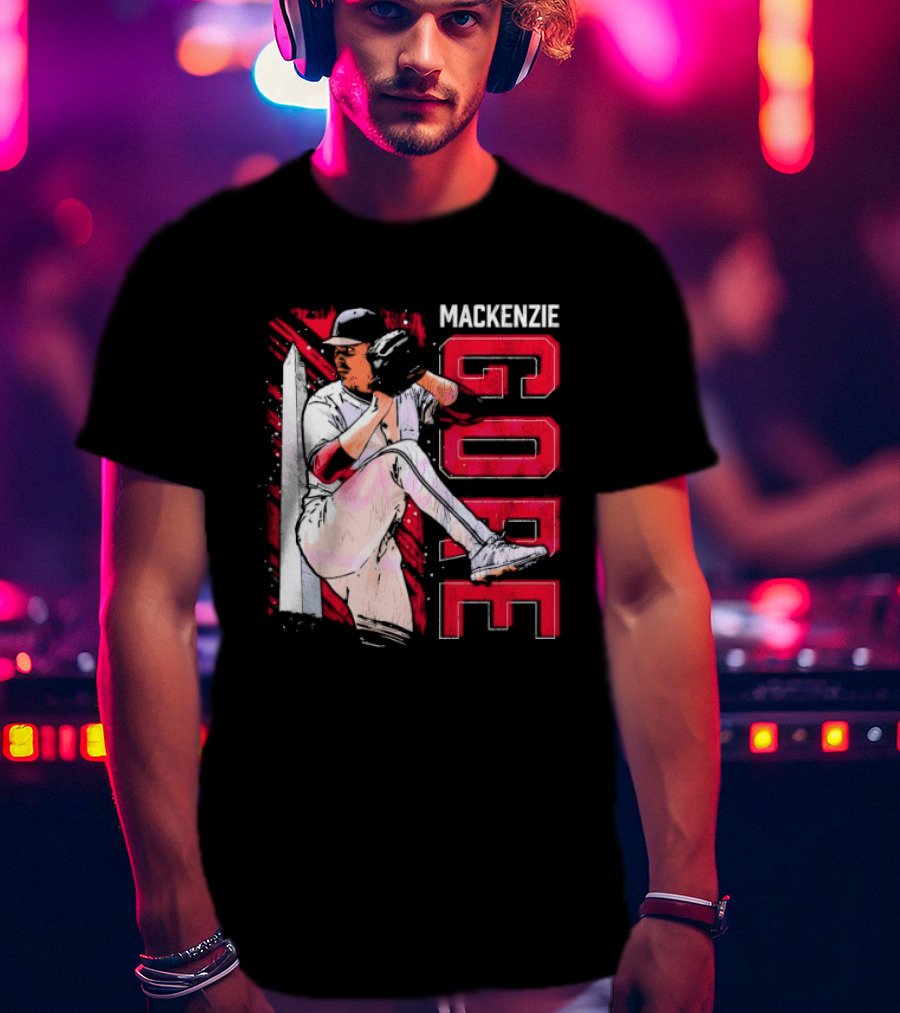 Mackenzie Gore Washington Pitching Action Baseball T-Shirt