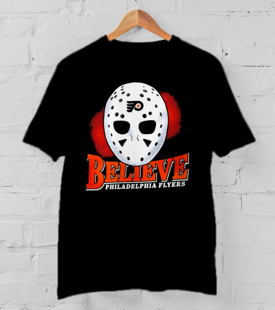 Philadelphia Flyers Believe 2026 Hockey Mask T-Shirt