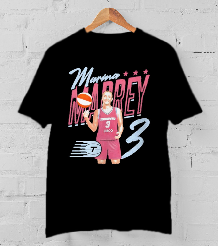 Marina Mabrey Toronto Basketball Pose CIBCO Tempo 3 Stars T-Shirt