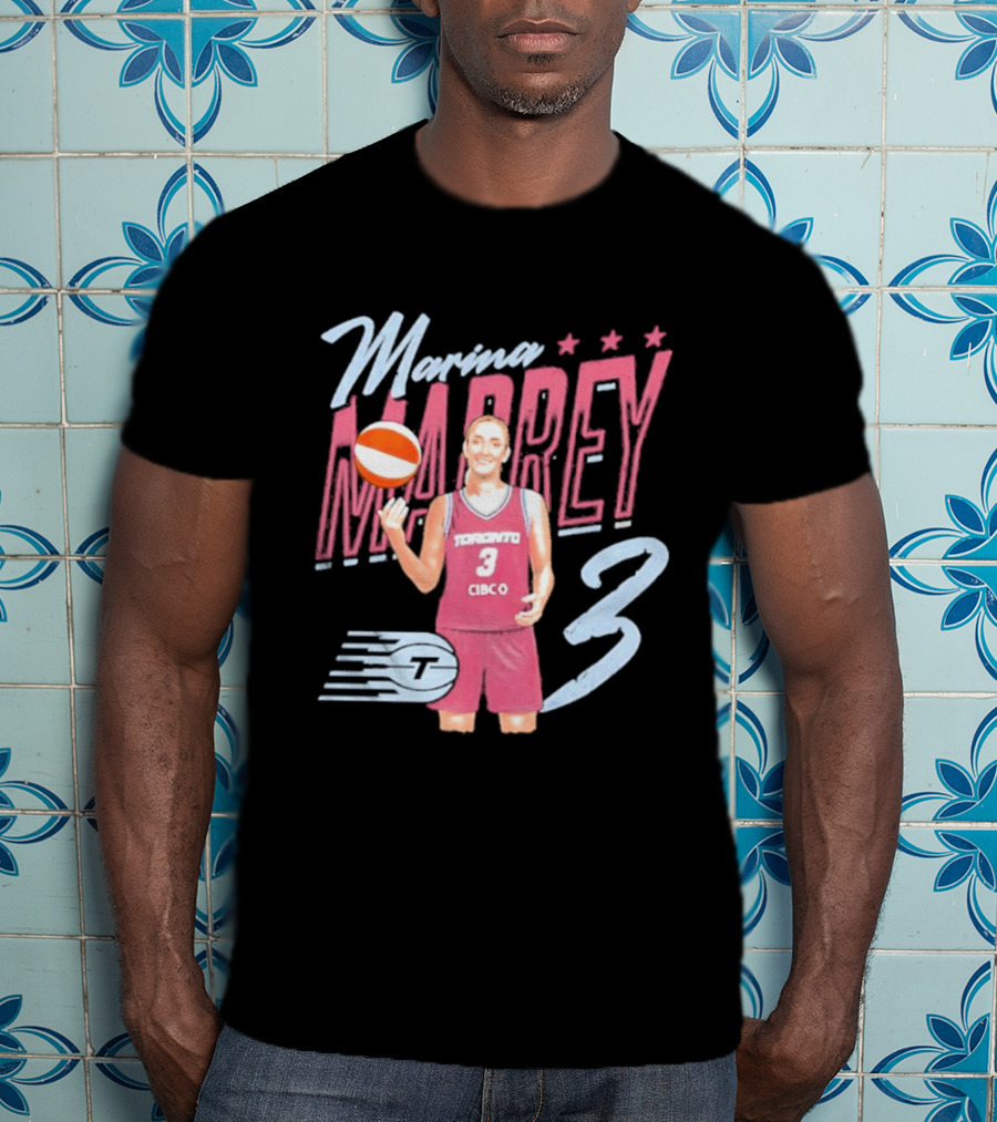 Marina Mabrey Toronto Basketball Pose CIBCO Tempo 3 Stars T-Shirt