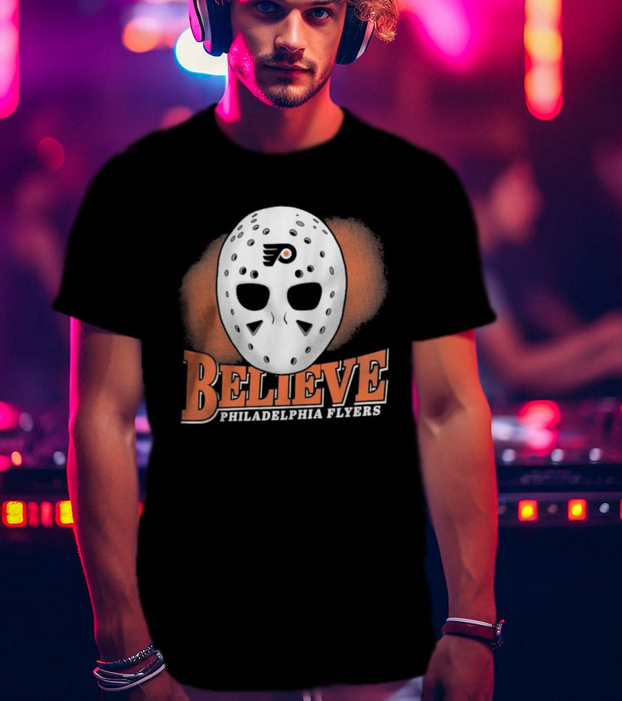 Philadelphia Flyers Believe Hockey Mask Franklin T-Shirt