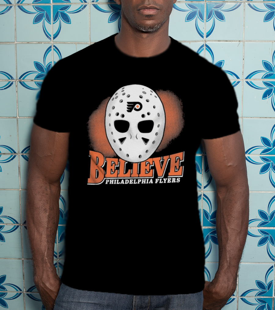Philadelphia Flyers Believe Hockey Mask Franklin T-Shirt