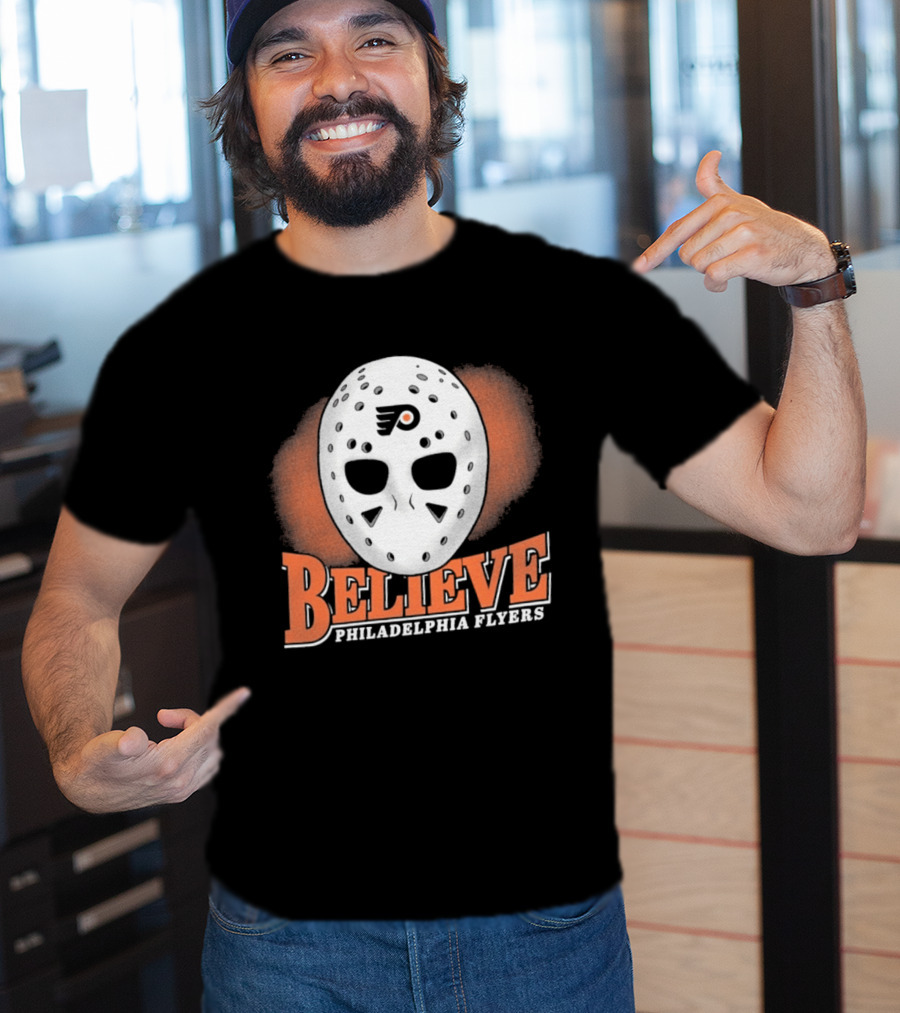Philadelphia Flyers Believe Hockey Mask Franklin T-Shirt