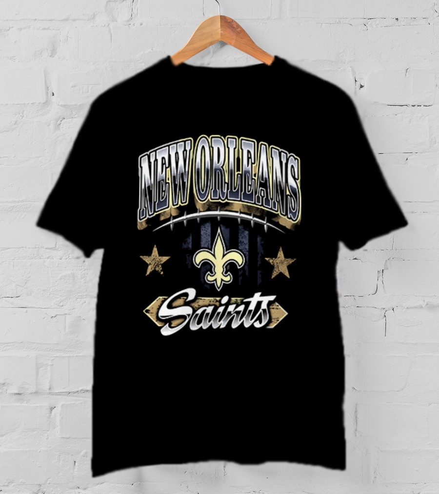 New Orleans Saints Americana 2026 Fleur De Lis Stars Stripes T-Shirt