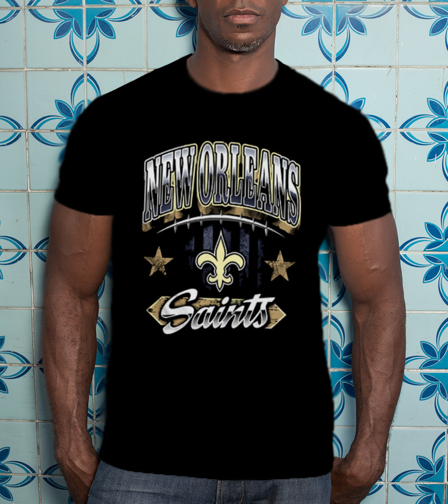 New Orleans Saints Americana 2026 Fleur De Lis Stars Stripes T-Shirt