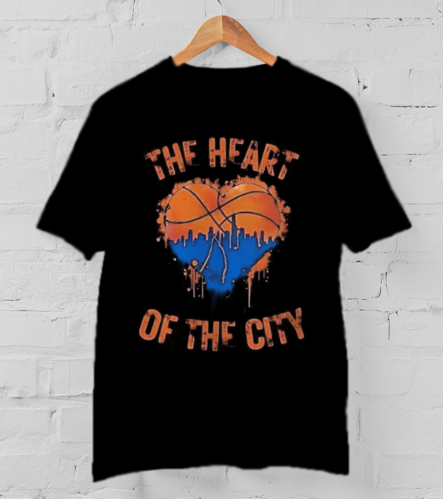 New York Knicks Heart Of The City Skyline Basketball T-Shirt