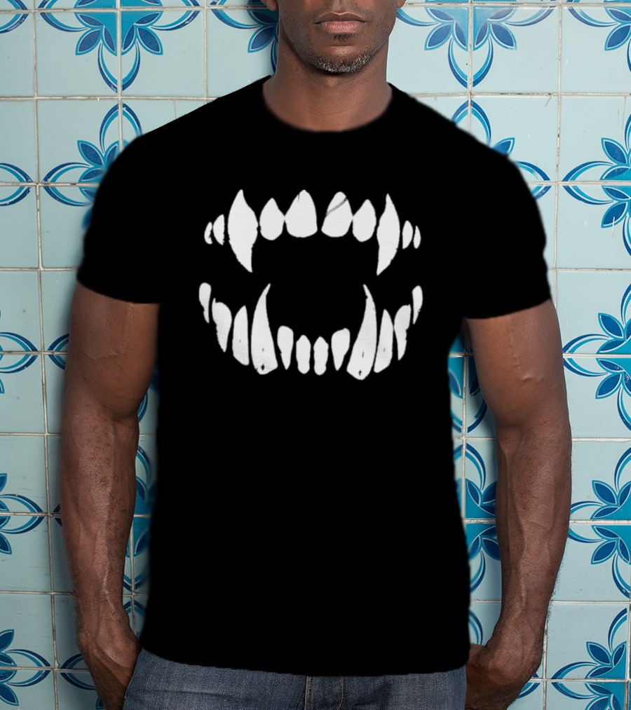 Rhea Ripley Vampire Teeth Fang T-Shirt