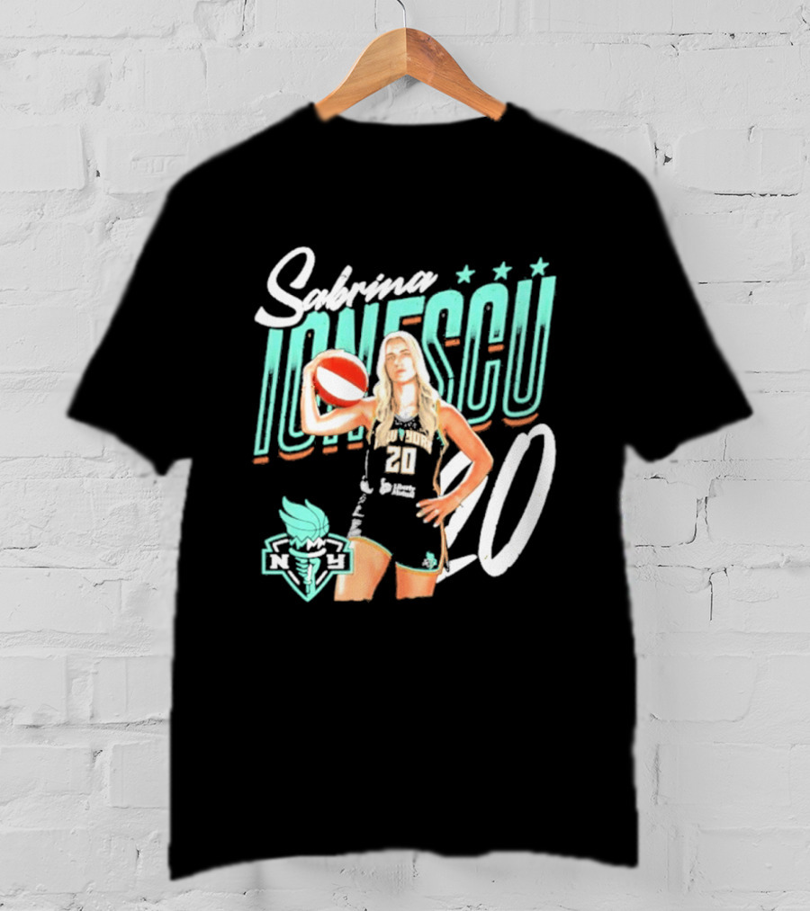 Sabrina Ionescu New York Liberty Number 20 Player Pose T-Shirt