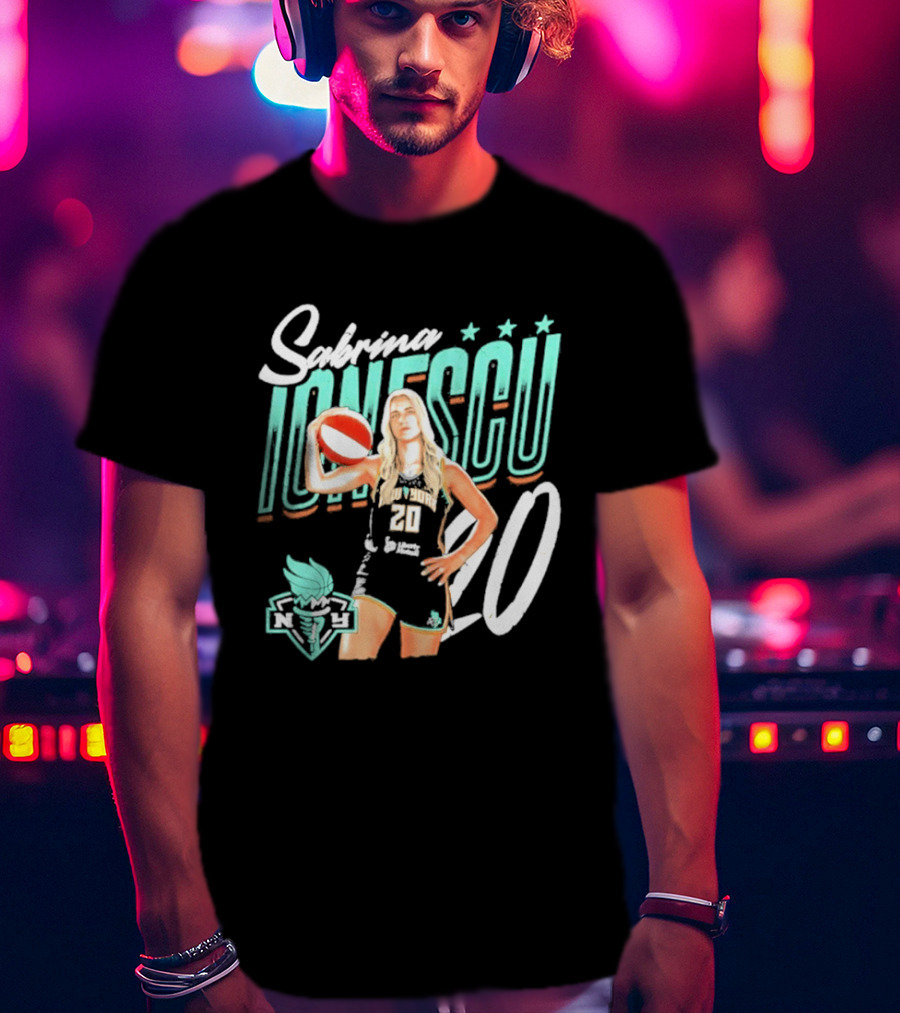 Sabrina Ionescu New York Liberty Number 20 Player Pose T-Shirt
