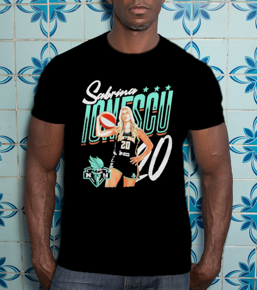 Sabrina Ionescu New York Liberty Number 20 Player Pose T-Shirt