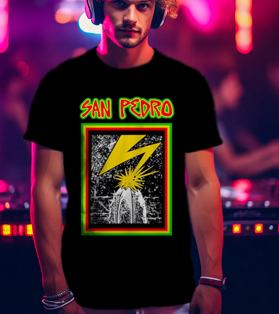 San Pedro Lightning Bolt Cactus Explosion T-Shirt