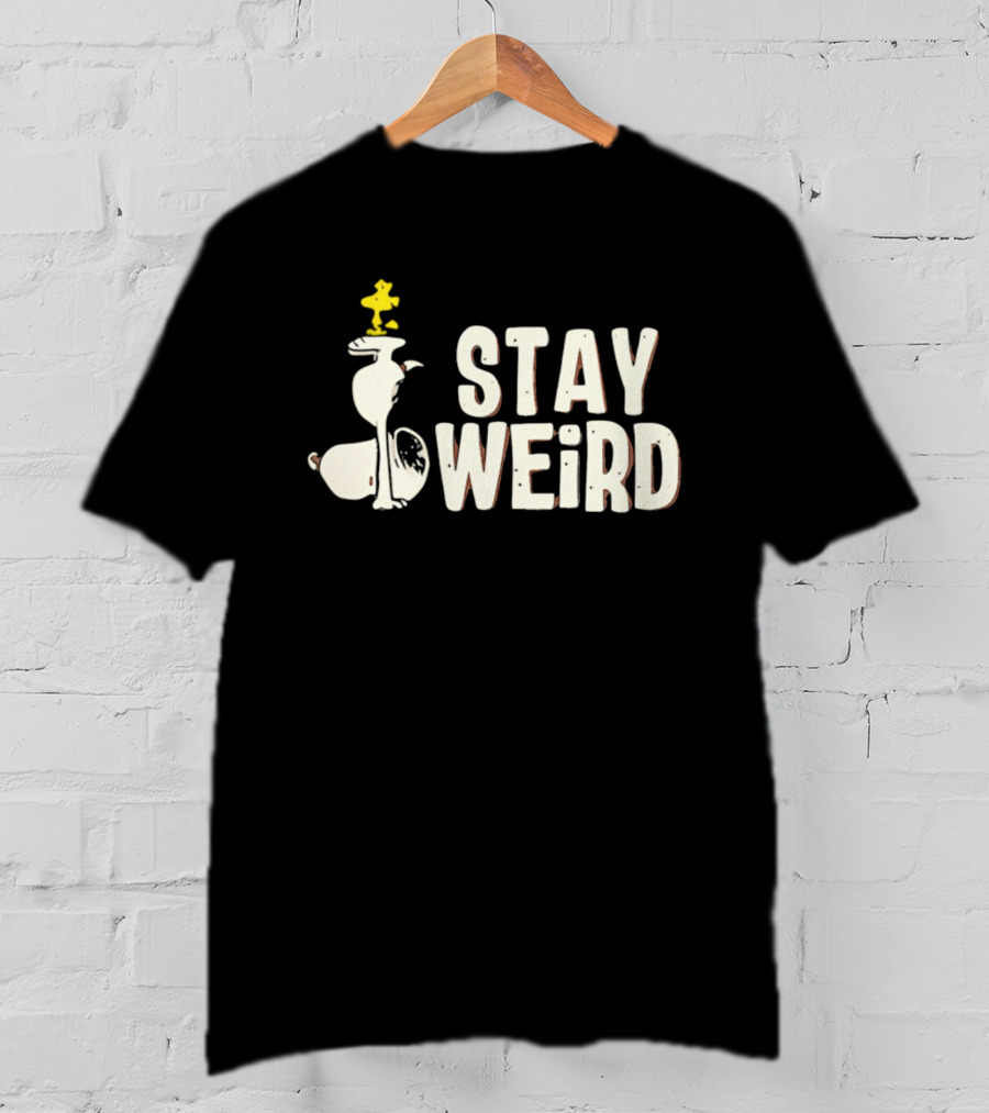 Snoopy Woodstock Stay Weird Peanuts Characters T-Shirt
