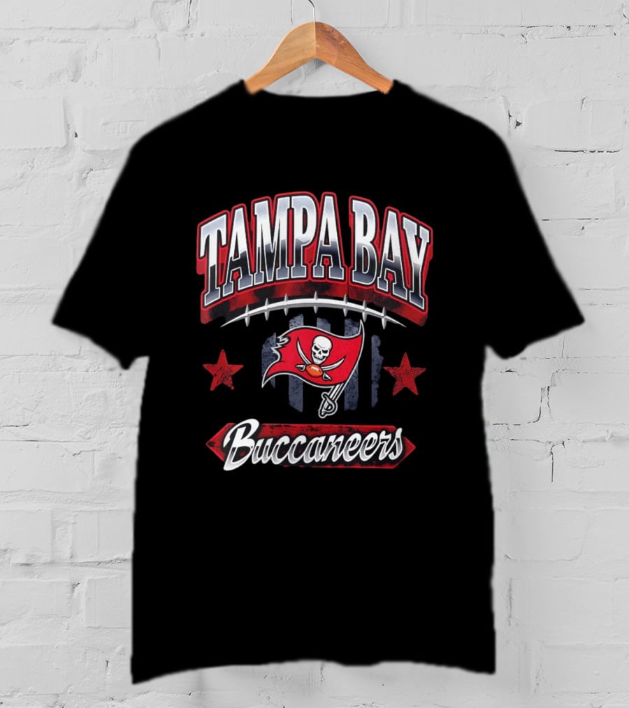 Tampa Bay Buccaneers Americana 2026 Team Flag Two Stars T-Shirt