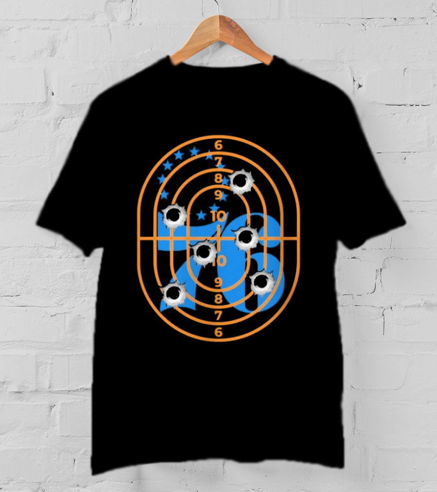 Who Shot Ya Philly Bulls Eye Target Stars T-Shirt
