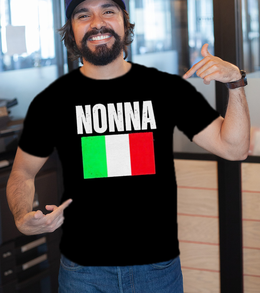 Italian Nonna Flag Pride With Italy T-Shirt