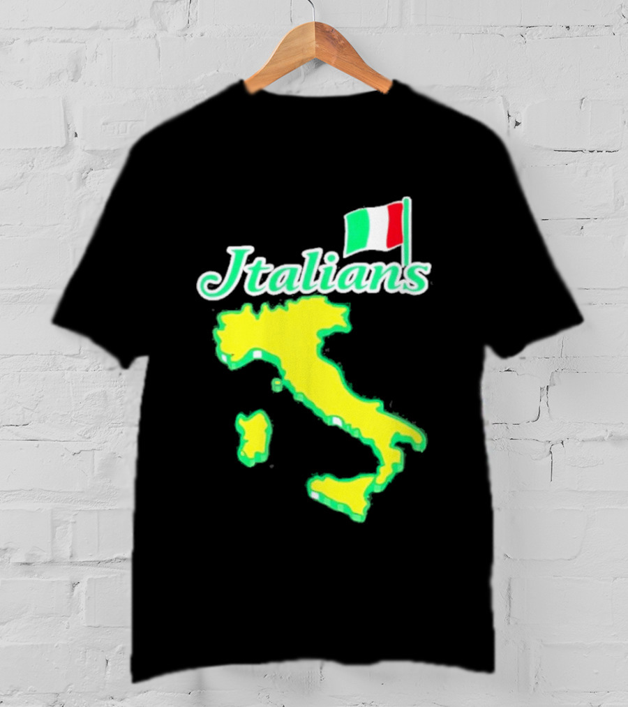 Italians Map Of Italy With Flag T-Shirt