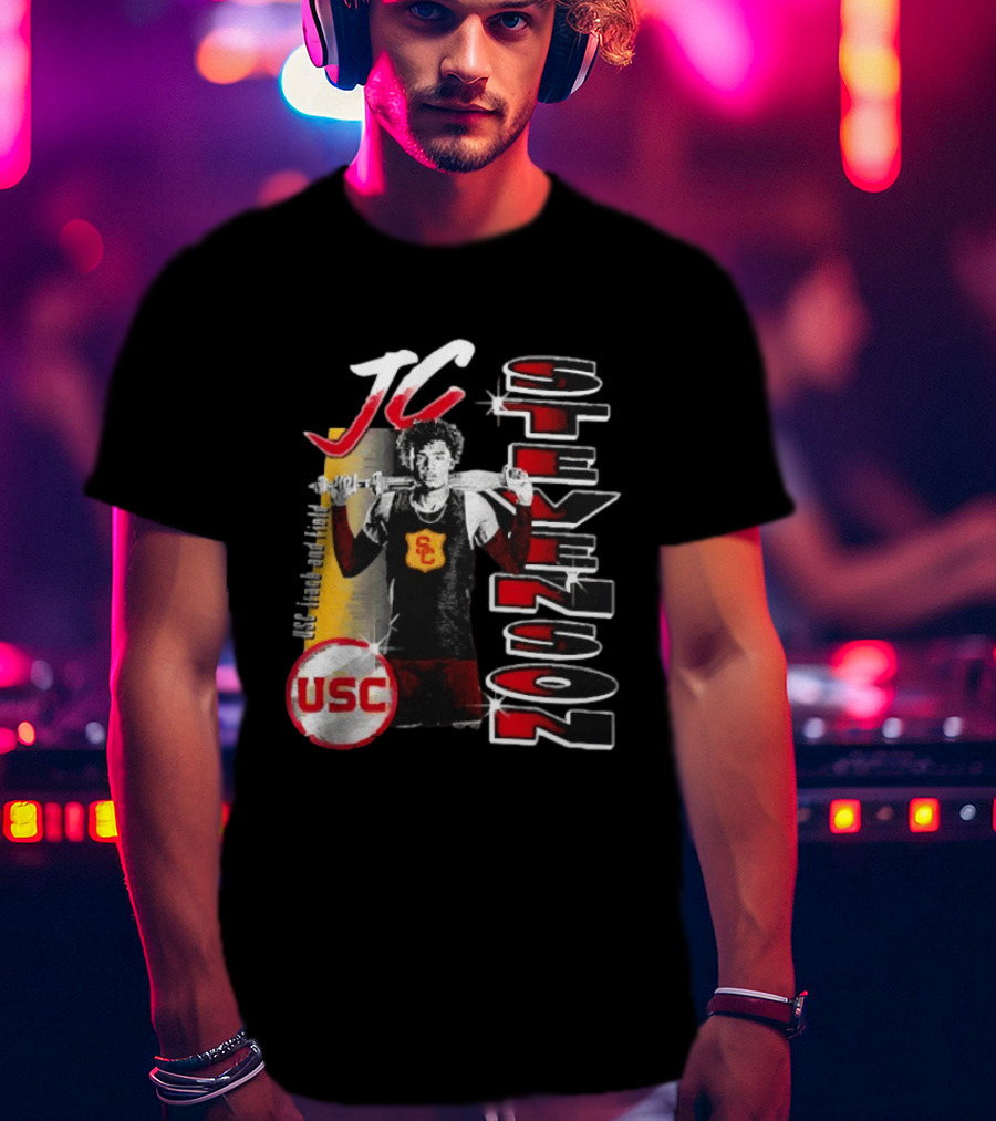 JC Stevenson USC Track And Field Player Name Athlete USC T-Shirt