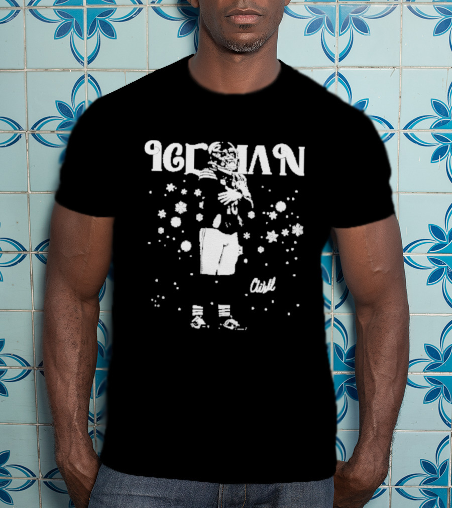 Caleb Williams Iceman Snowflakes And Football T-Shirt
