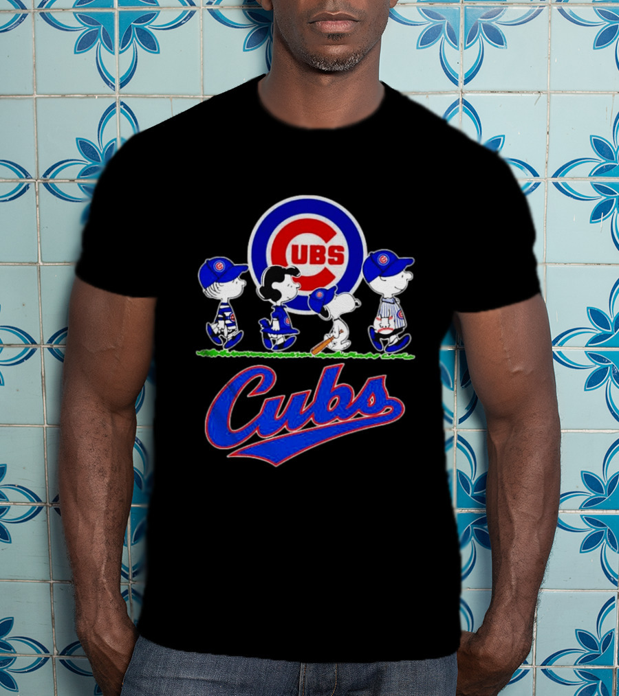 Chicago Cubs Peanuts Characters Walking 2026 T-Shirt