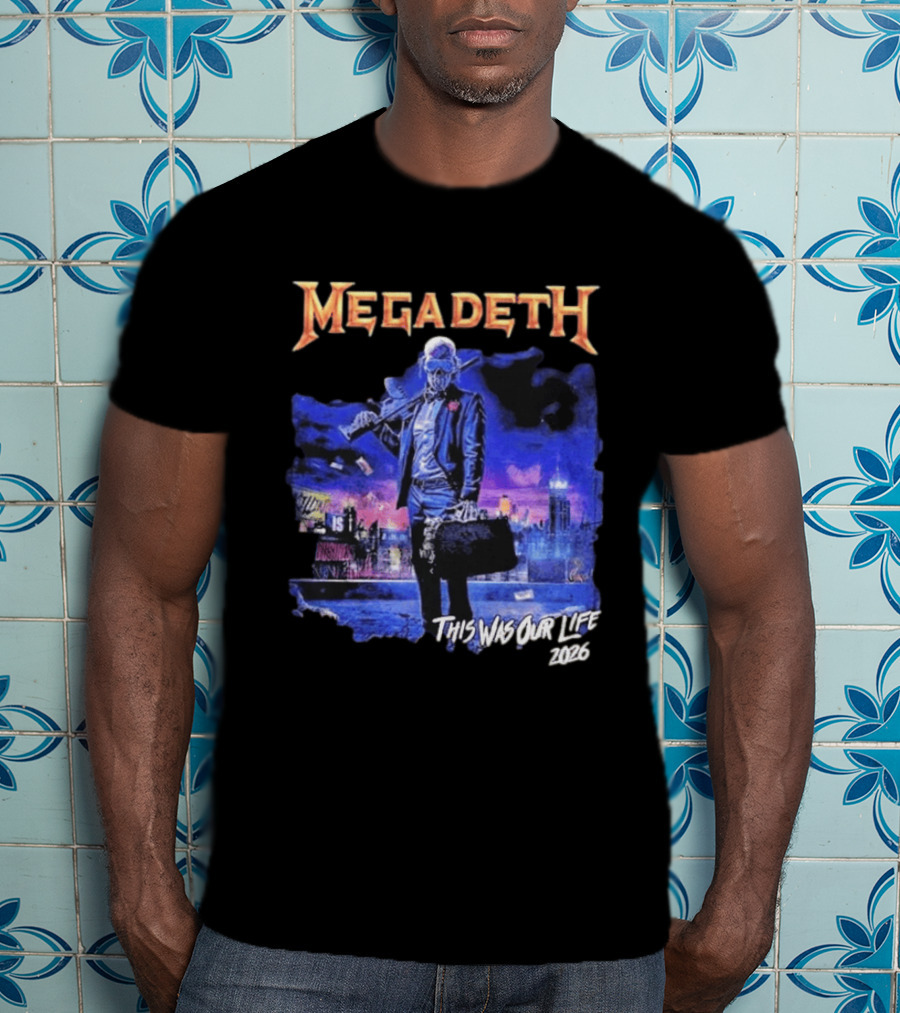 Megadeth This Was Our Life 2026 Latin America Tour Gangster Vic Metal Concert T-Shirt