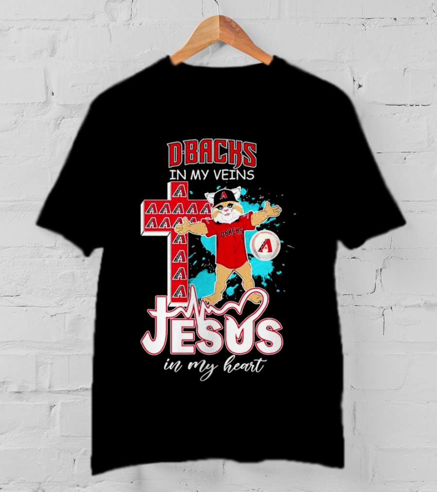 D Backs In My Veins Jesus In My Heart With Cross T-Shirt