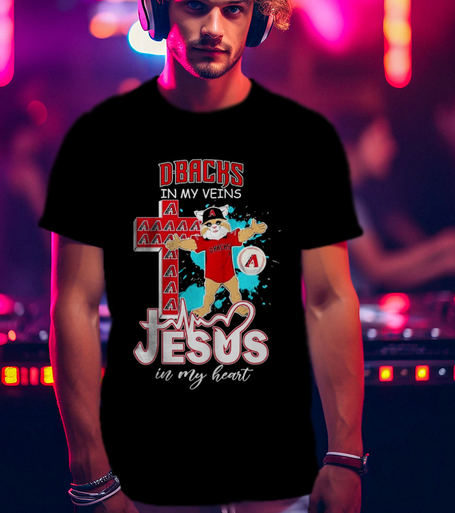 D Backs In My Veins Jesus In My Heart With Cross T-Shirt