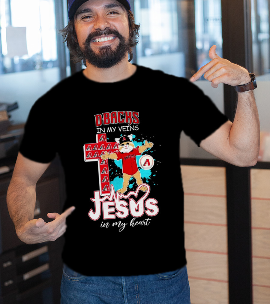 D Backs In My Veins Jesus In My Heart With Cross T-Shirt