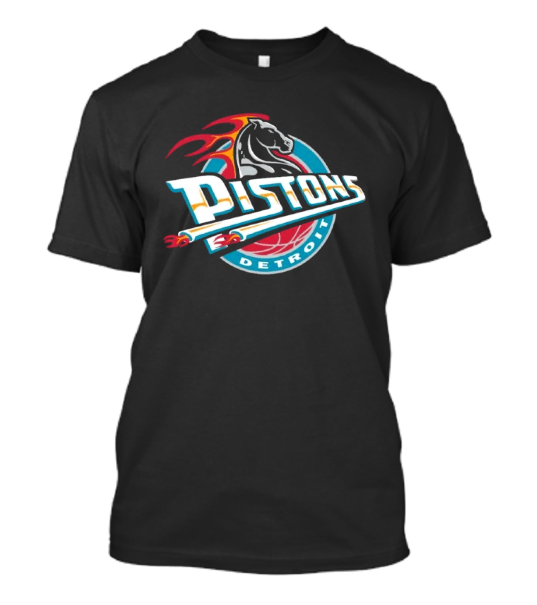 Detroit Pistons Mitchell & Ness Hardwood Classic Vintage Horse T-Shirt